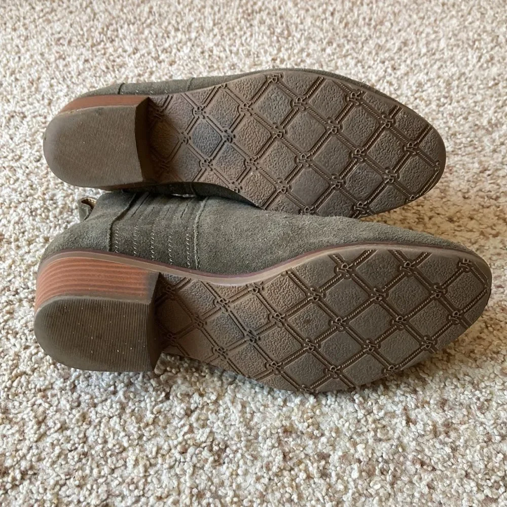 Jack Rogers Women’s Olive Green Suede Ankle Boots Booties 6.5 M